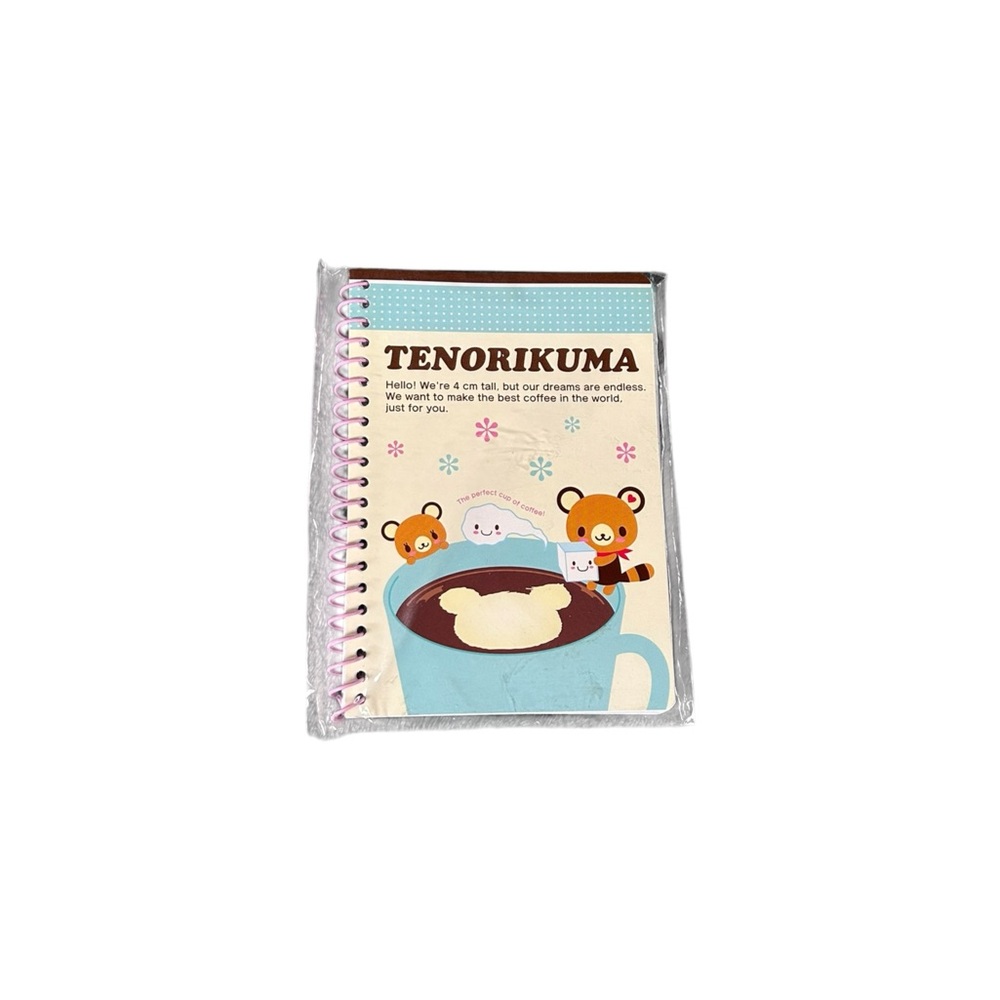 Vintage Sanrio Tenorikuma Mini Spiral Notebook Y2K Kawaii Stationary Japan NWT